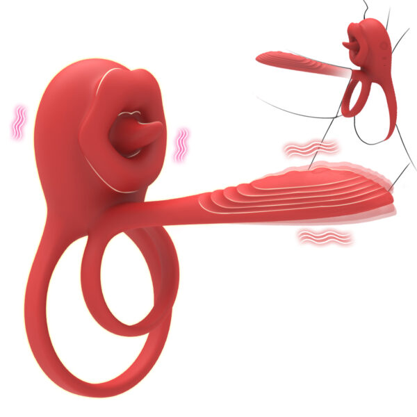 Double Ring Tongue Licking APP Controls Vibrating Rod